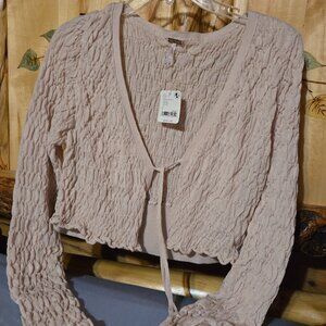 Free People Scrunchy Shrug L NWT